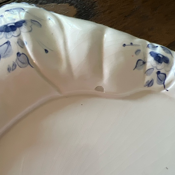 Vintage Italian Ceramic White & Blue Cat Figurine On Pillow - Picture 11 of 15